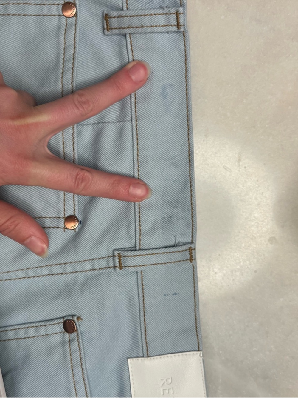 Renggli Sky Blue Cargo Mini Skirt XS - Picture 6 of 7